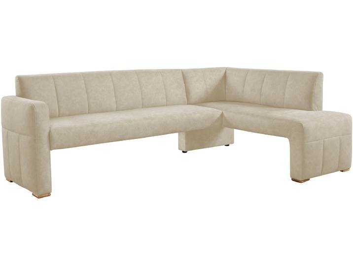 Essbank EXXPO - SOFA FASHION, beige (sand), B:245cm H:83cm T:159cm, Holzwerkstoff, Sitzbänke, Essbank, elegant und modern mit hohem Sitzkomfort