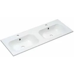 Pelipal Serie 6110 Mineralmarmor-Doppelwaschtisch MMDWT73-1210, B:1210, H:20, T:460mm MMDWT73-1210