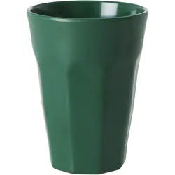RICE Melamin Becher groß einfarbig, dunkelgrün