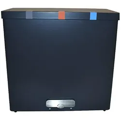 ReinigungsBerater Mülltrennsystem RecycloKick 3 Mülltrenner 3 x 34 L graphit mit drei Inneneimern, feuerfest, mit rob, Abfalleimer, Schwarz, Grau