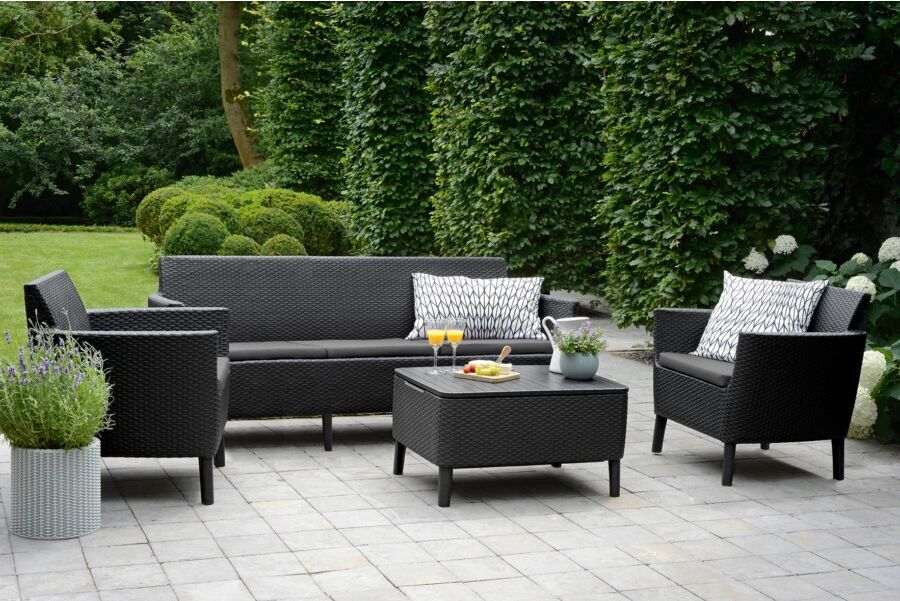 Keter DIVANO SALEMO GRAFITE 3 POSTI 187X66,5 H76CM
