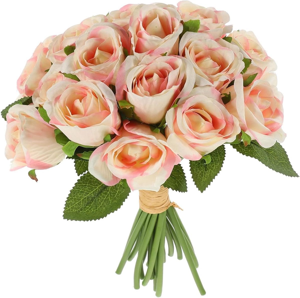 Nep Rozen Boeket Roze - Realistische Kunstbloemen Decoratie - 27 cm Lengte