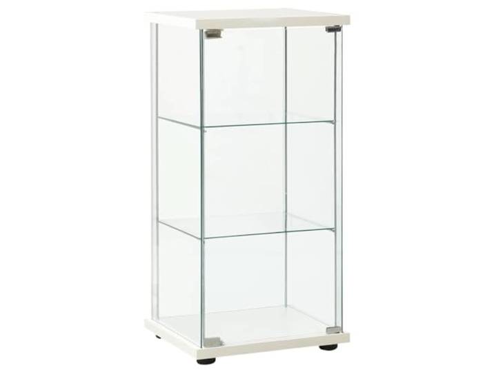 Heofavd Glasvitrine Standvitrine Hartglas 3 Ebenen 86cm Weiß