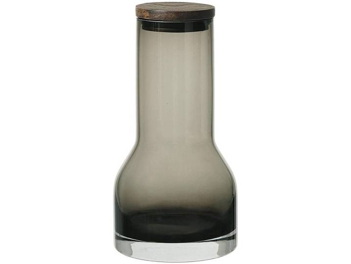 Blomus LUNGO Waterkaraf 650ml - Mondgeblazen Glas\, Eikenhouten Deksel