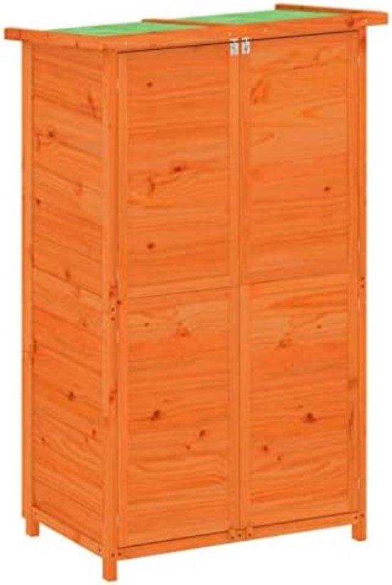 Famanu Gartenhaus aus Holz - Praktische Aufbewahrung für Gartenwerkzeuge - Braun