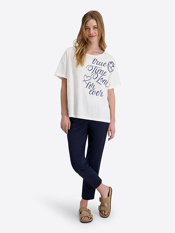 Timezone Shirt "Boxy" in Weiß - XXL