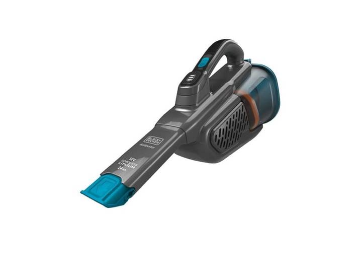 BLACK + DECKER Akku-Handstaubsauger 24Wh 12V Lithium Titanium, Blau , grau, Akkusauger, Akku-Handstaubsauger