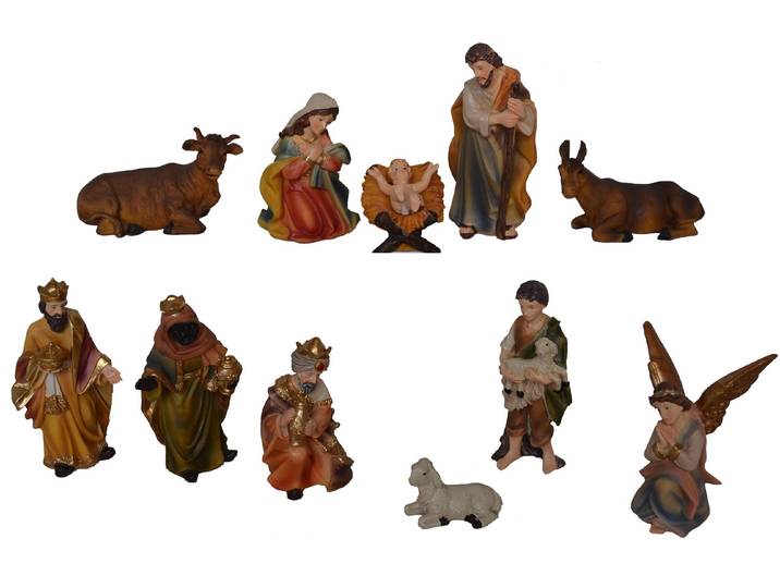 Krippenfigur ALFRED KOLBE Weihnachtsdeko , bunt, H:9cm, Polyresin (Kunststein), Dekofiguren, Krippenfigur, Höhe 9 cm