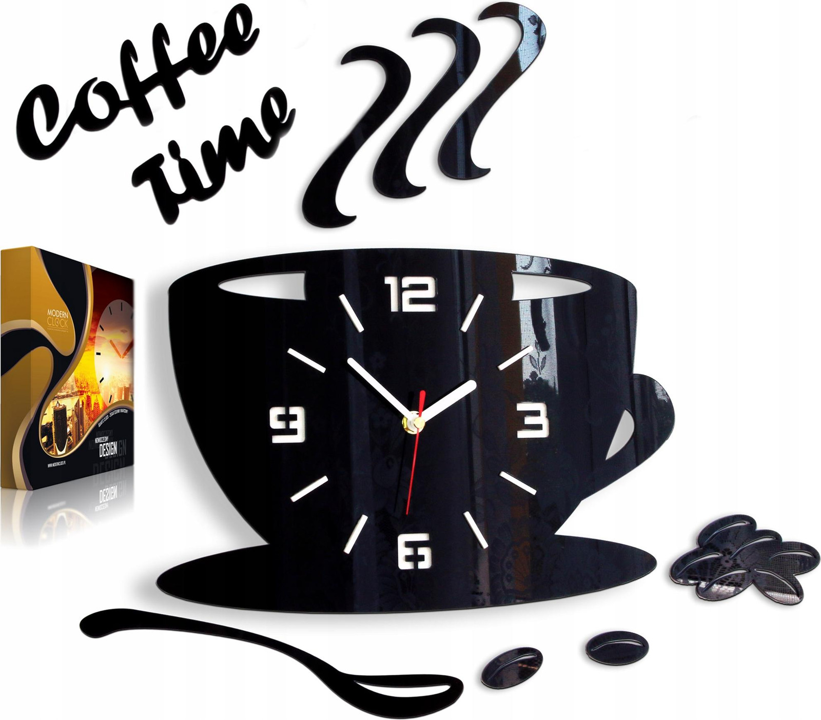 ModernClock Keukenklok FILE 3D Analoog Wandklok Ultra Stil