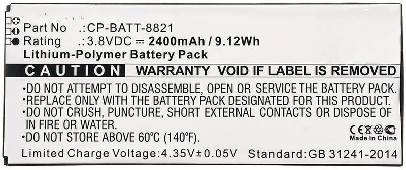 CoreParts MBXCP-BA128 Replacement Battery for Cisco 8821 Wireless IP Phone (CP-BATT-8821) — 9.12Wh 3.8V 2400mAh, Black