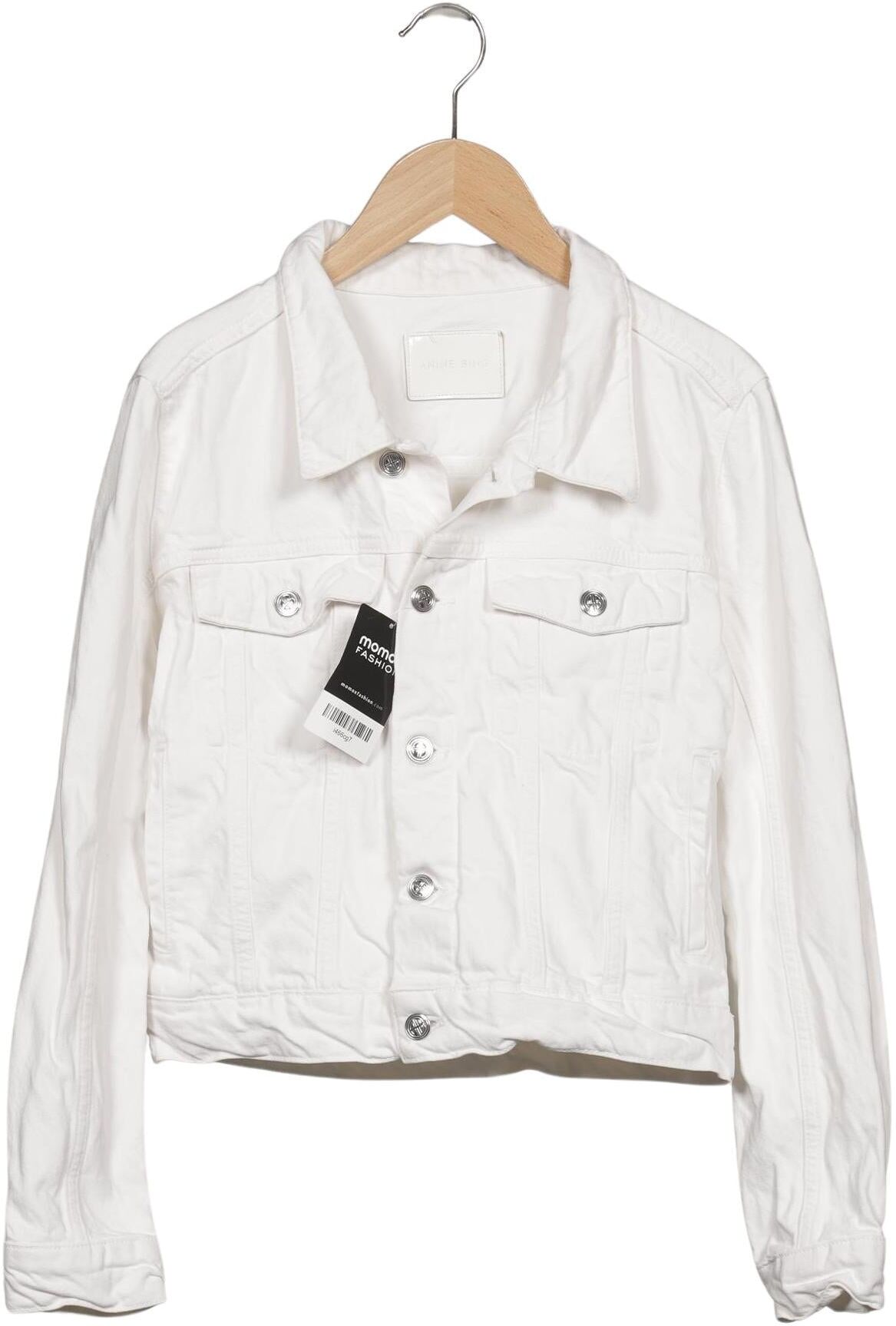 Anine Bing Damen Jacke, Weiß, Gr. XS, Baumwolle - Second Hand