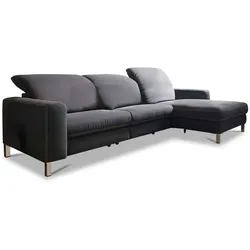 Portobello Ecksofa Sunderland Stoff Grau Anthrazit