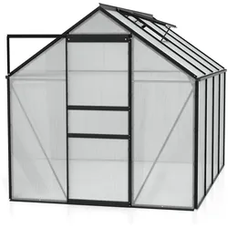 Vitavia Einsteiger-Gewächshaus inkl. Fundamentrahmen - 195x257x197cm - schwarz -