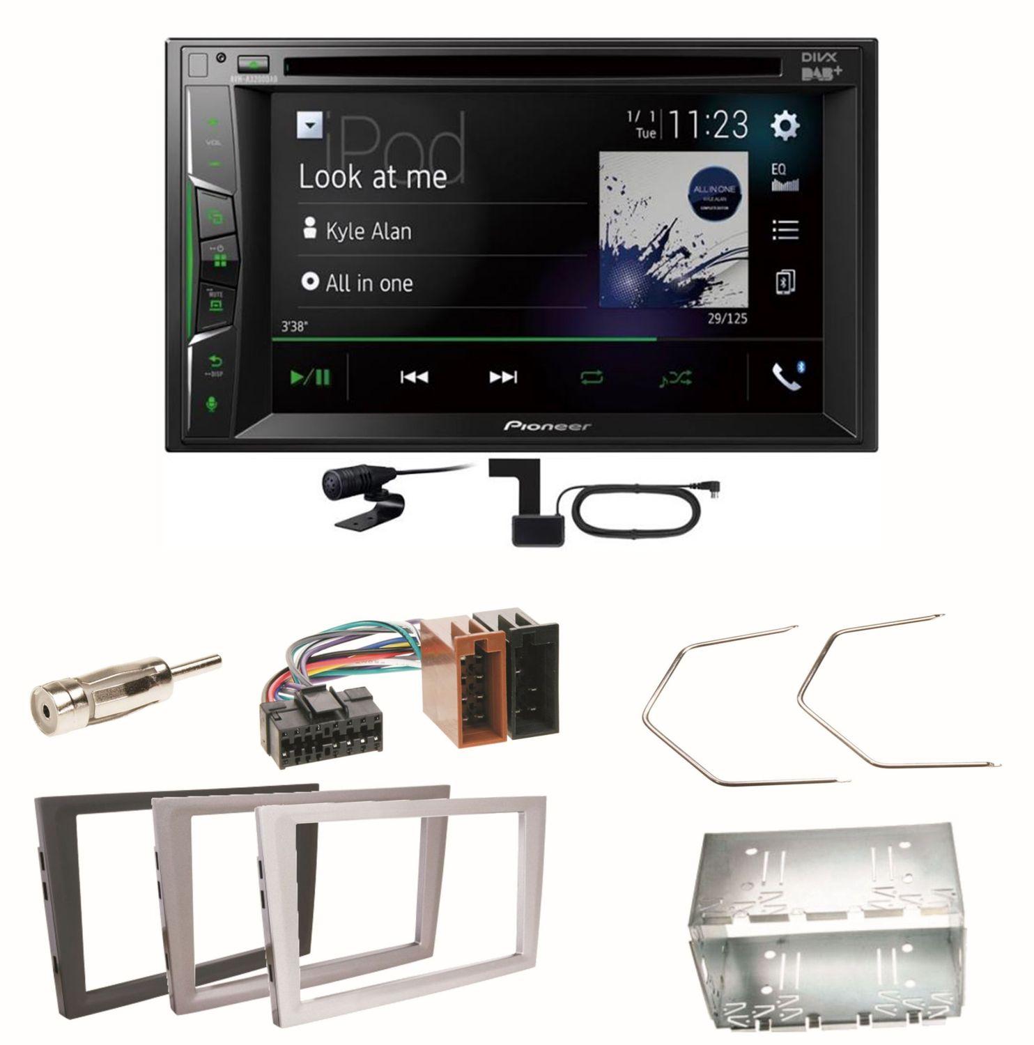 Pioneer AVH-A3200DAB Bluetooth Einbauset für Opel Omega B Meriva A Agila Vivaro
