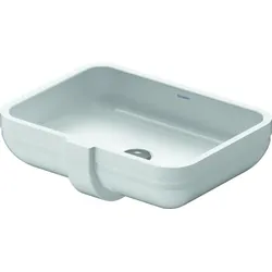 Duravit Happy D.2 Einbau Waschbecken 0457480000 48 x 34cm, weiss, Einbau von unten, ohne Hahnloch