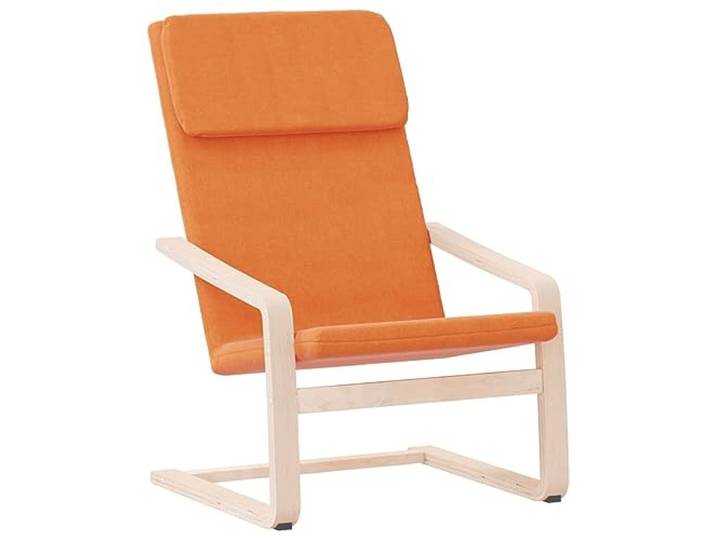 Fisinber Relaxsessel Dunkelgelb Polstersessel Birkenholz 59x82x98 cm Gemütlicher Lesesessel mit weichem Kissen für Schlafzimmer, Wohnzimmer oder Lounge-Bereich. Belastbar bis 110 kg.