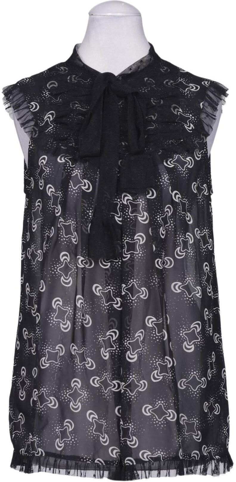 Anna Sui Damen Bluse, Schwarz, Gr. S, Synthetik - Second Hand