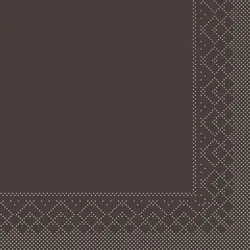 Sovie HOME Serviette in Braun aus Tissue 40 x 40 cm, 20 Stück