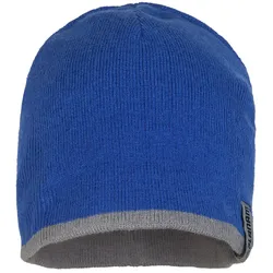 Strickmütze 2-farbig - kornblau/zink