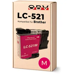 OBV Druckerpatrone Magenta kompatibel mit Brother LC-521M - DCP-J1260W / DCP-J1310DW - ca. 500 Seiten