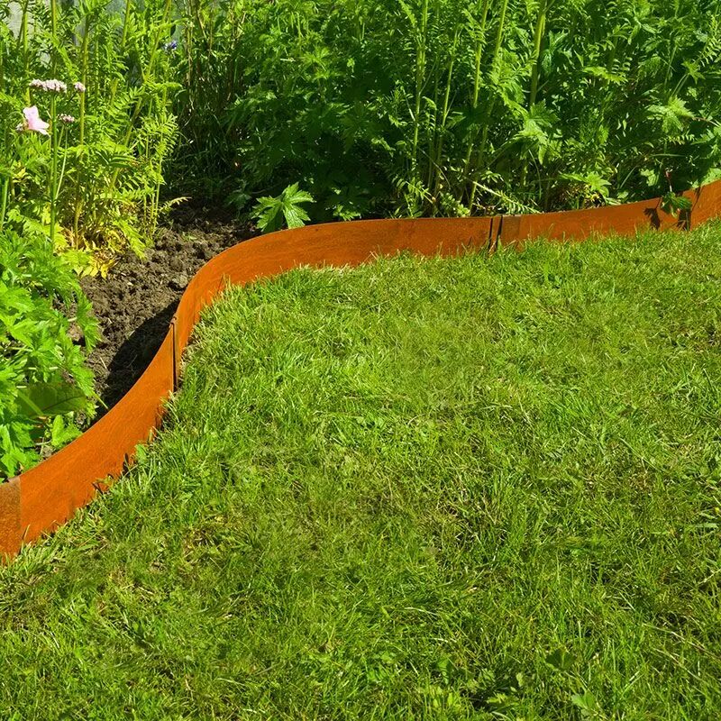Nature Bordure de jardin en acier galvanisé - Effet rouillé