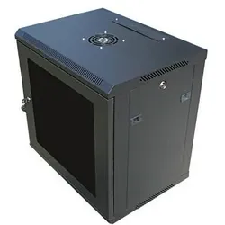 Datacom 19" rozvadÄ›Ä 9U/450 mm (sklo) ÄernÃ1⁄2 (9 HE, 19 Zoll Rack), Serverschrank, Schwarz