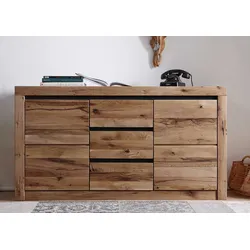 Sideboard Wildeiche / Zerreiche 155x43x80 braun geölt MONTREUX #354