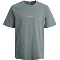 Jack & Jones Herren Rundhals T-Shirt JJESOHO TEE SS CREW NECK - Relaxed Fit - 12278787 Celestial Blue - XL