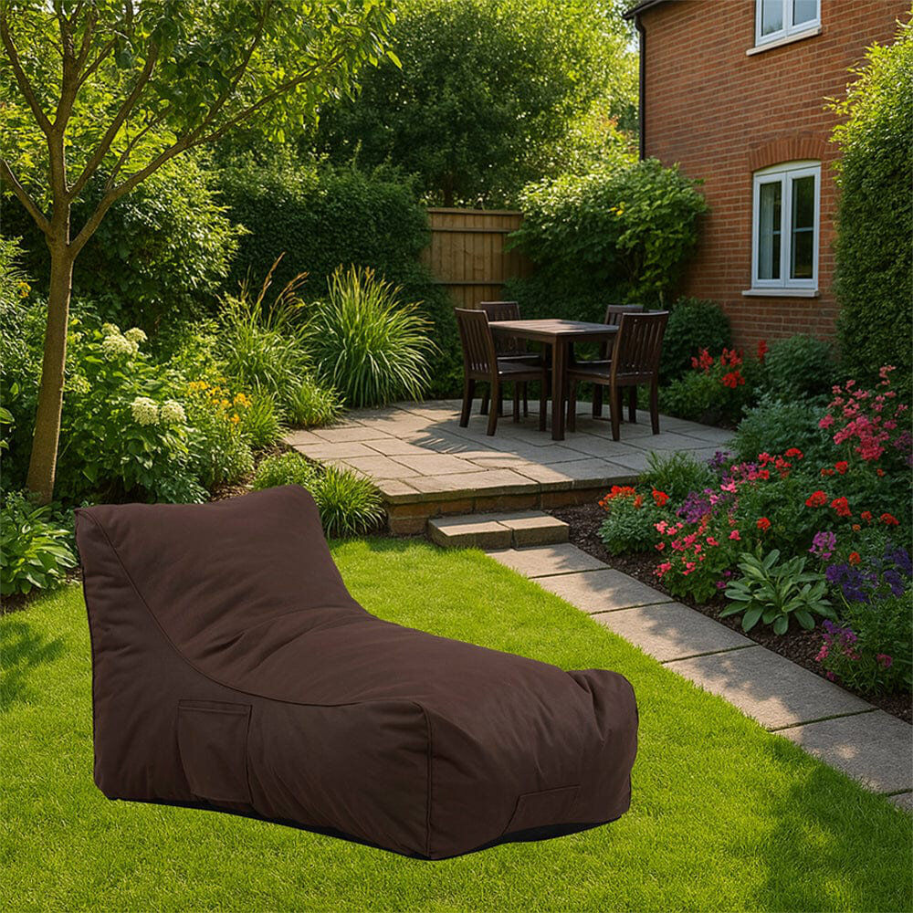 Isabelle & Max Yukon Fabric Outdoor Friendly Bean Bag Lounger Brown Medium