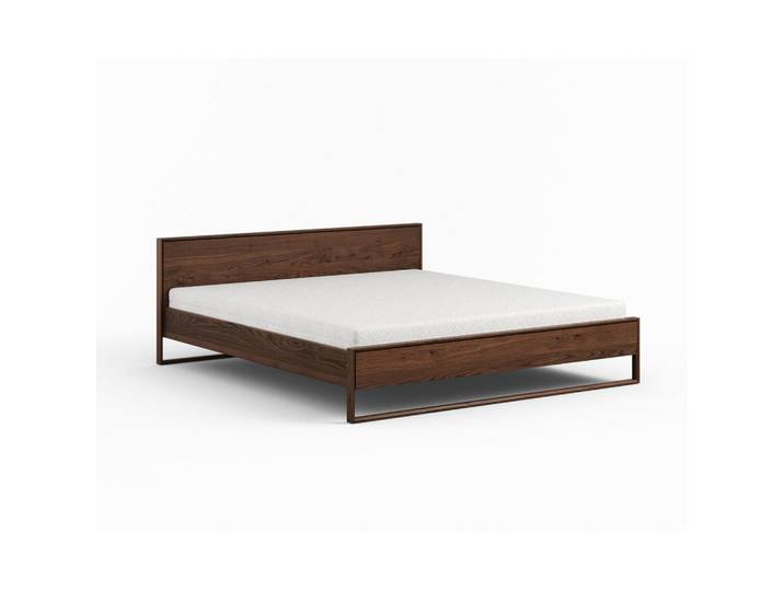 Linea Natura Bett, Dunkelbraun, Holz, Eiche, massiv, 180x200 cm, für Elektrolattenrost geeignet, in verschiedenen Holzarten erhältlich, Größen Lattenrost geeignet, Schlafzimmer, Betten, Doppelbetten