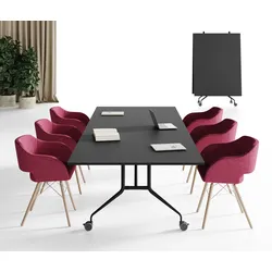 Konferenztisch klappbar rollbar 200-240 cm Lewo 7