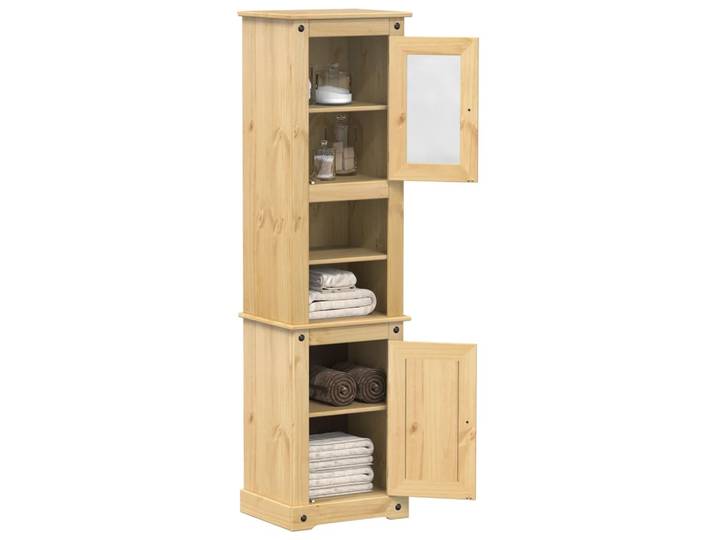 vidaXL Badschrank Corona 50x40x185 cm Massivholz Kiefer