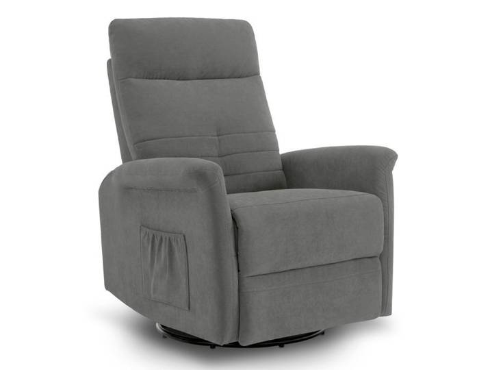 M MCombo Fauteuil de relaxation Fauteuil TV avec fonction de couchage Manuel pivotant 7011 (gris)