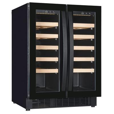 Gastro Weinkühlschrank 100 Liter - 2 Türen, 40 Flaschen, Umluftkühlung