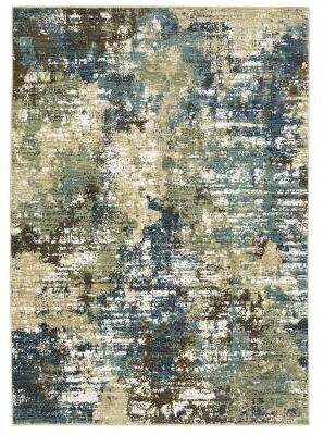 Style Haven Raphael Abstract Blue/ Green Mixed Pile Area Rug