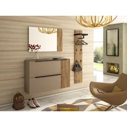 Arredokit Garderobenkombination Ocean Dekor Grau Taupe