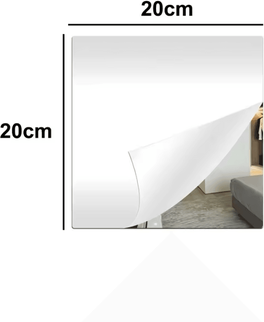 Inspire Curations Self Adhesive Shatterproof Acrylic Mirror Sheet 20x20cm