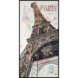Kayoom Papier Wandbild Eiffelturm II 52cm x 102cm , ca. 3,5cm (L/T) x 52cm (B) x 102cm (H)