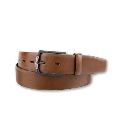 Ledergürtel BERND GÖTZ "Ledergürtel mit zweifarbiger Designschließe als Blickfang", Herren, Gr. 120, braun (cognac), Rindsleder, Gürtel Ledergürtel