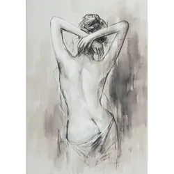 Gemälde AKT EINER SCHÖNEN FRAU (LB 70x100 cm) - LB 70x100 cm