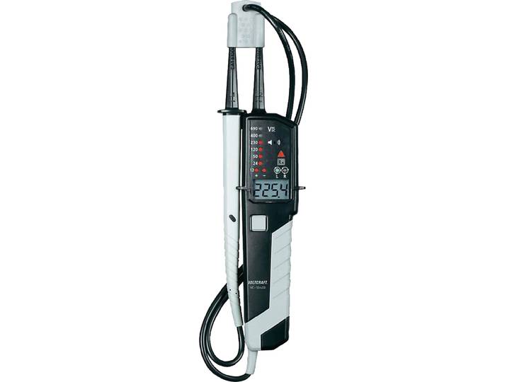VOLTCRAFT VC-55 LCD Testeur de tension bipolaire CAT III 1000 V\, CAT IV 600 V Acoustique\, LCD\, LED