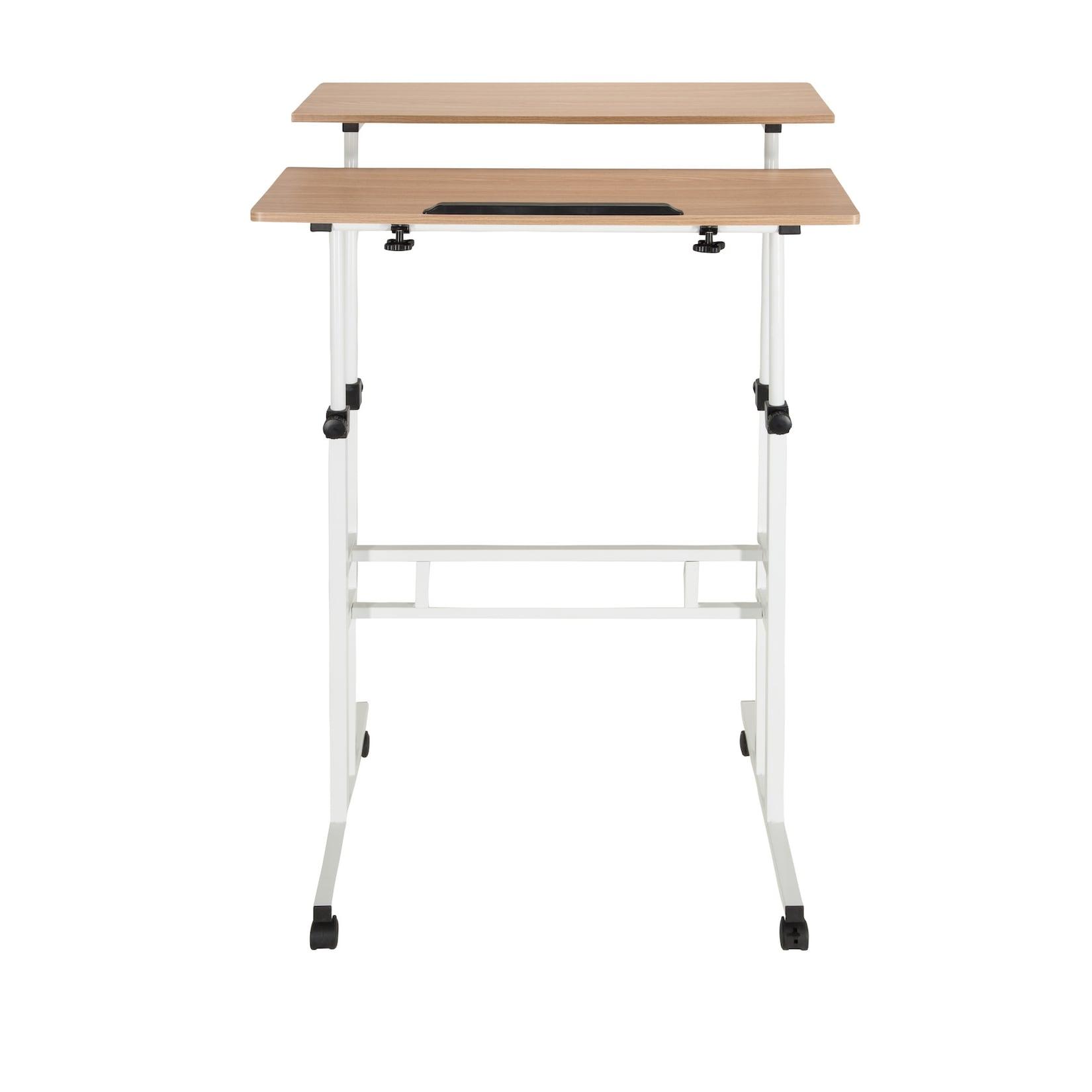 hjh OFFICE Stehschreibtisch WORKSTATION I Melaminharzbeschichtete Spanplatte, Gestell pulverbeschichteter Stahl
