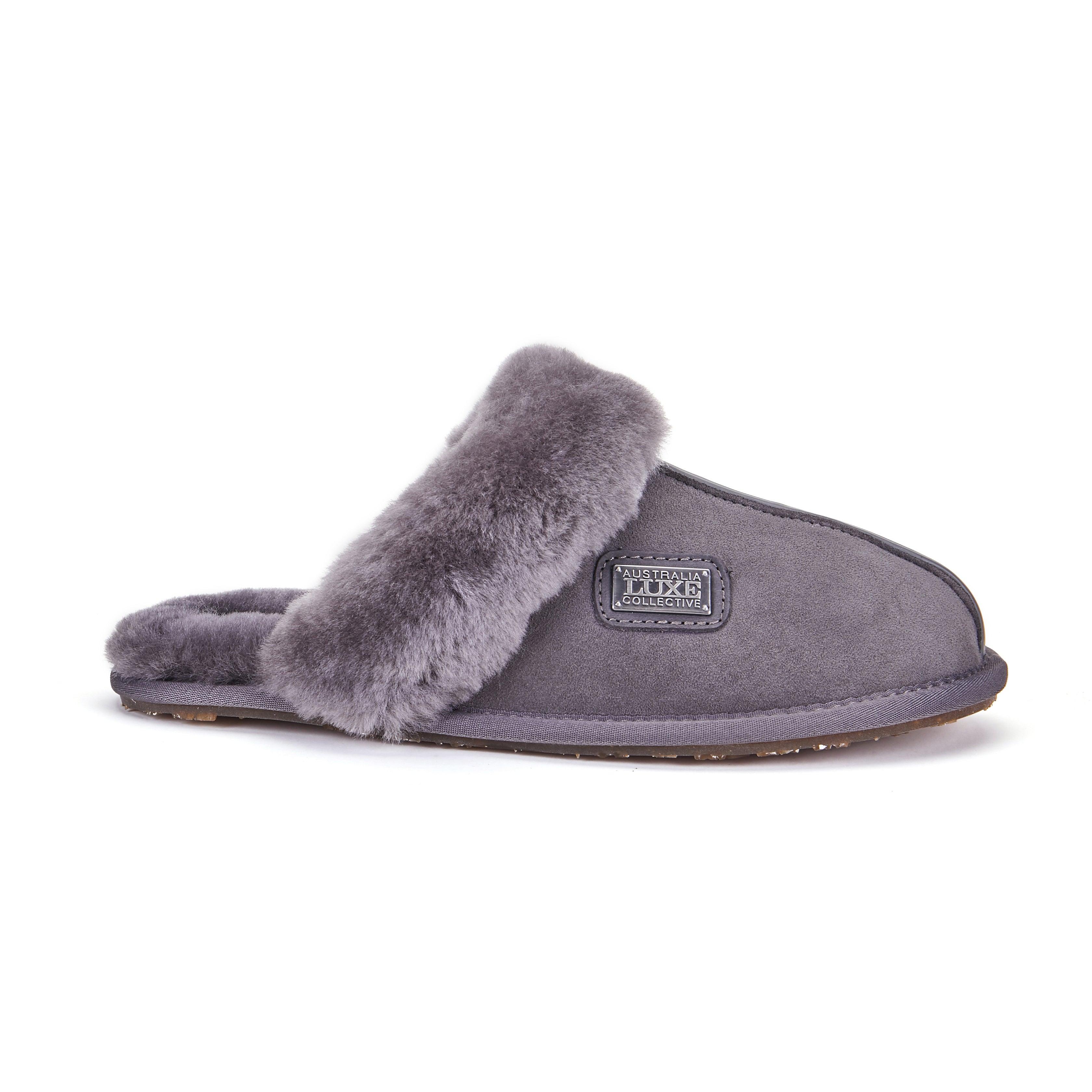 Geschlossene Pantolette Grau