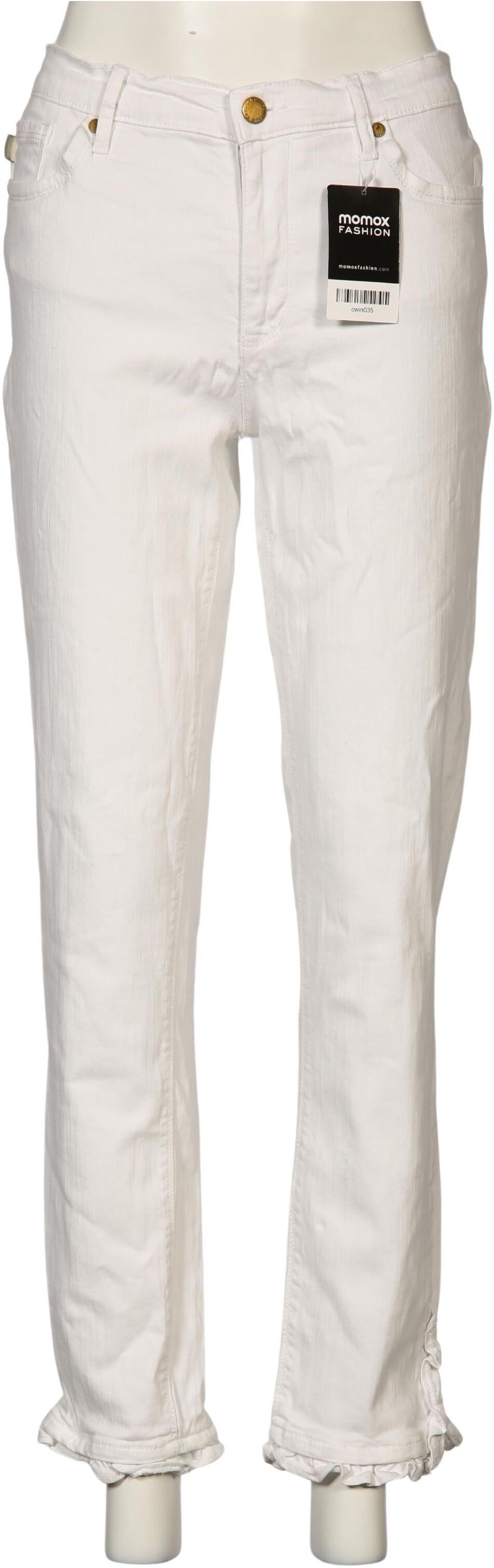 Karl by Karl Lagerfeld Damen Jeans, Weiß, Gr. M (US 8), Baumwolle / Elasthan - Second Hand