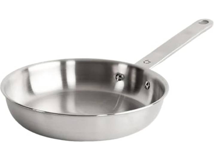 Gastrotools Bratpfanne 20 cm – 5-Ply Edelstahl – Aluminiumkern Perfekte Wärmeleitung Gleichmäßiges Bratergebnis Für Induktion, Gas & Backofen Unbeschichtet