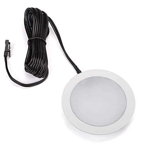 SOTECH LED-inbouwspot Giulia, modern wit metalen paneel voor onder keukenkastjes