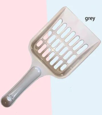 Quick Pick Pro Premium Cat Litter Scoop & Pet Waste Shovel Heavy Duty Litter Box Cleaning Tool grey