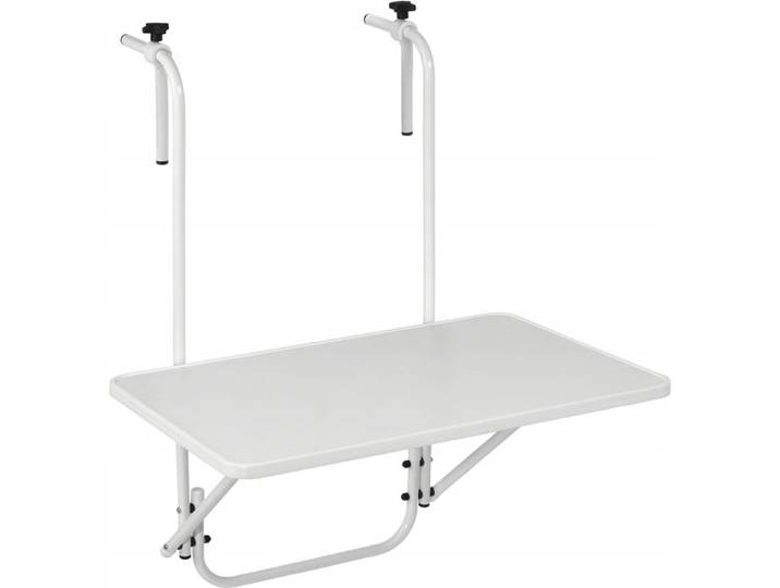KADAX Table Pliante de Balcon Suspendue en Métal Blanc