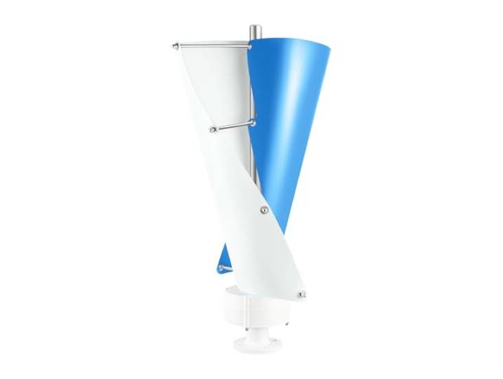 500W DC Wind Turbine Generator Kit Windturbine Vertikalachsen-Windturbinen-Generator mit Controller, Windturbine Windturbine Stromerzeugung Maximaler Geschwindigkeitsschutz (24V, Weiß und Blau)