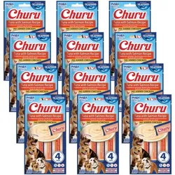 INABA Hunde-Churu (auf Fischbasis) Thunfisch-Lachs 12x(4x14g)